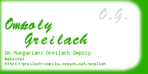 ompoly greilach business card